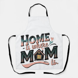 ホームは、ここでママは、かわいい母の日のプレゼント エプロン