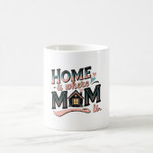 ホームは、ここでママは、かわいい母の日のプレゼント コーヒーマグカップ (中央)