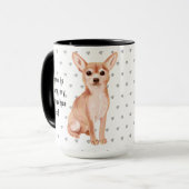 ホームは、ここで私のChihuahuaは犬のママパパ マグカップ (正面左)