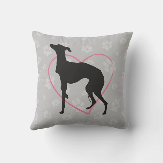 ホームは、ここでiggy犬は引用文ブラック文字の両面 クッション (裏面)