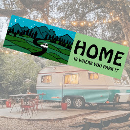 ホームは、ここでITを駐車Vanlife Camping RVing バンパーステッカー