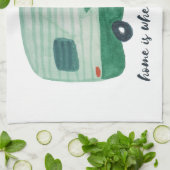 ホームは、ここでItヴィンテージトレーラーウォータコール キッチンタオル (折り畳み)