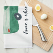 ホームは、ここでItヴィンテージトレーラーウォータコール キッチンタオル (四つ折り)