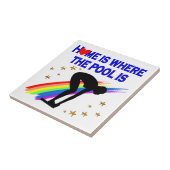 ホームは、この泳ぐ人のプールがある場所 タイル (側面)