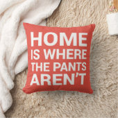 ホームは、ズボンが赤い枕ではないおもしろい場所である クッション (ブランケット)