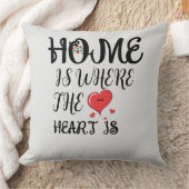 ホームは、ハートが枕 クッション (ブランケット)