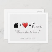 ホームは、ハートはエテ実在ートマーケティングP ポストカード (正面/裏面)