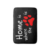 ホームは、前部印刷がブラックバスルームのマットである バスマット (正面縦)