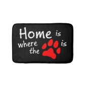 ホームは、前部印刷がブラックバスルームのマットである バスマット (正面)