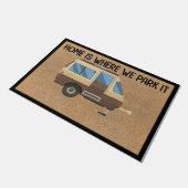 ホームは、我々が駐車する場所は、キャンプのデコールマット ドアマット (アングル)