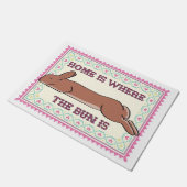 ホームはBUNがある場所だ！18x24 ドアマット (アングル)