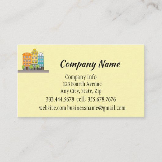 ホームまたはプロパティインスペクタ 名刺 (正面)