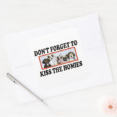 ホームを忘れキスしない-おもしろい犬所有者 スクエアシール (封筒)