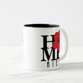 ホームアイエアレッドハイビスカス ツートーンマグカップ (正面右)