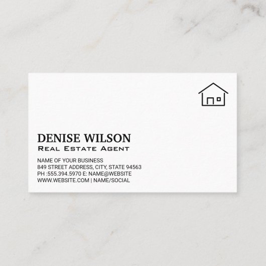 ホームアイコンと鍵 名刺 (裏面)