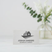 ホームアイコン | ホワイトレザー 名刺 (スタンド正面)