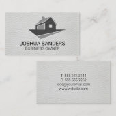 ホームアイコン | ホワイトレザー 名刺 (正面/裏面)