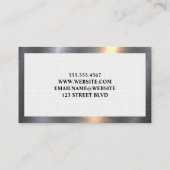 ホームアイコン |白レンガのタイル |メタル縁ど 名刺 (裏面)