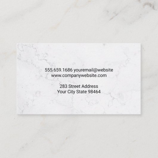 ホームアイコン |白大理石 予約カード (裏面)