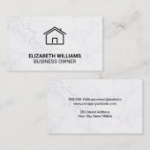 ホームアイコン |白大理石 予約カード (正面/裏面)