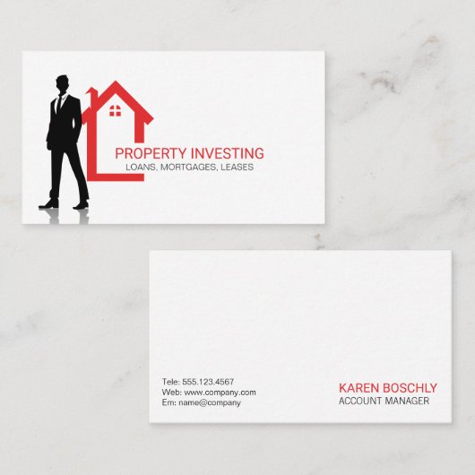 ホームアイコン | 財産実在地 名刺 (正面/裏面)