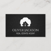 ホームアイコン |黒いテクスチャ 名刺 (正面)