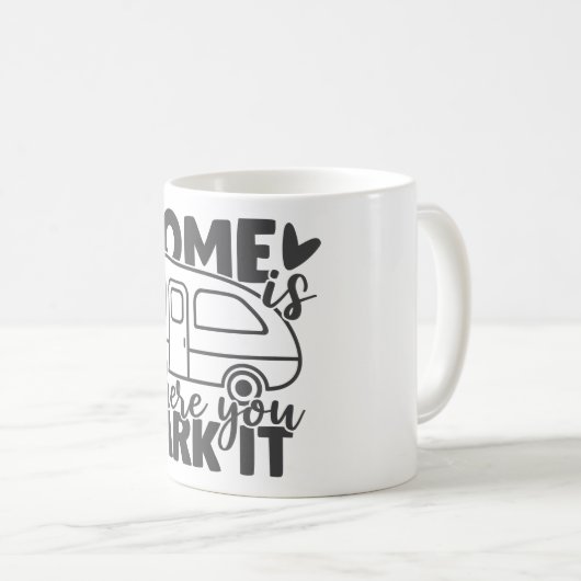 ホームアイドキャンピングおもしろい引用文 コーヒーマグカップ (正面右)