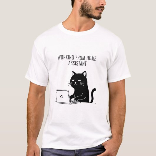 ホームアシスタントおもしろいの仕事 – Cat Tシャツ (正面)