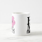 ホームアトランティックビーチ11ozピンクのハイビスカス コーヒーマグカップ (中央)