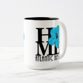 ホームアトランティックビーチ15ozブルーハイビスカス ツートーンマグカップ (正面右)