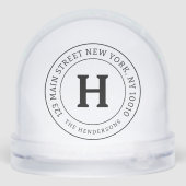 ホームアドレスシックモダンシンプルファミリーモノグラム (裏面)