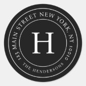 ホームアドレモダンスシンプルシックファミリーモノグラム ラウンドシール (正面)