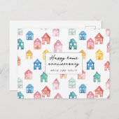 ホームアニバーサリー不動産キュートハウスパターン ポストカード (正面/裏面)