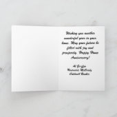 ホームアニバーサリー実在エステートエージェントのグリーティングカード カード (内部)