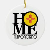 ホームアラモゴルドストーンコースター セラミックオーナメント (正面)