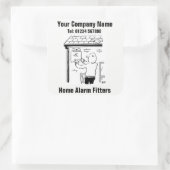 ホームアラームフィッターのビジネステッカー スクエアシール (バッグ)