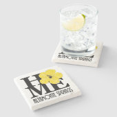 ホームアルタモンテ春イエローハイビスカス ストーンコースター (横)