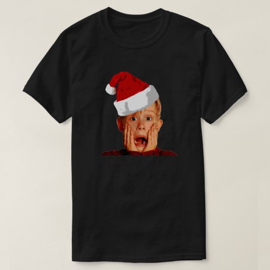 ホームアローンSanta Hat Tシャツマカオレイカリカンクリス Tシャツ (デザイン正面)