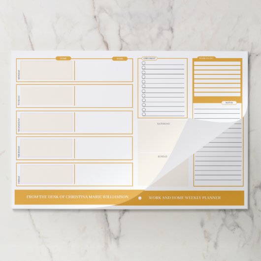 ホームアンドスクールウィークリーイエロー紙パッド ペーパーパッド (折り畳み)