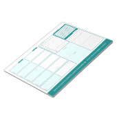 ホームアンドワークウィークリーティール（緑がかった色）デックプランナー ノートパッド (アングル)