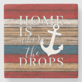 ホームアートはいかりがワードアートをドロップ ストーンコースター (正面)