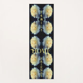 ホームイエローローズ抽象芸術感動的語 ヨガマット (正面)