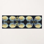 ホームイエローローズ抽象芸術感動的語 ヨガマット (正面(横))