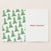 ホームイクリスマスツリーパターンメリークリスマス金ゴールド 箔カード (内部)