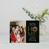 ホームイグリーティングフォイルのみ移動ホリディポストカード 箔シーズンポストカード (立ち正面)