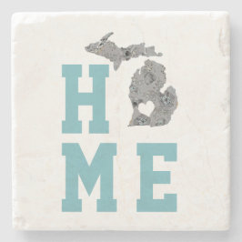 ホームイスミシガンザレイクス素晴らし州 ストーンコースター