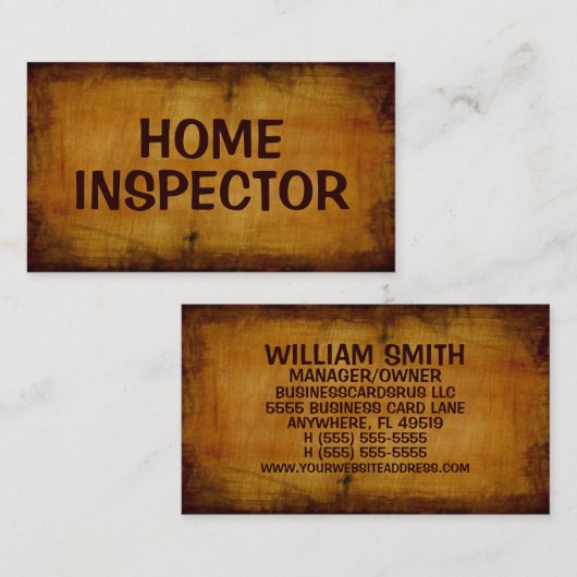 ホームインスペクタアンティーク名刺 名刺 (正面/裏面)