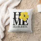 ホームインディアナティックフロリダイエローハイビスカス クッション (ブランケット)