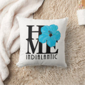 ホームインディアナティックフロリダブルーハイビスカス クッション (ブランケット)