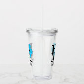 ホームインディアナティックブルーハイビスカス アクリルタンブラー (右)